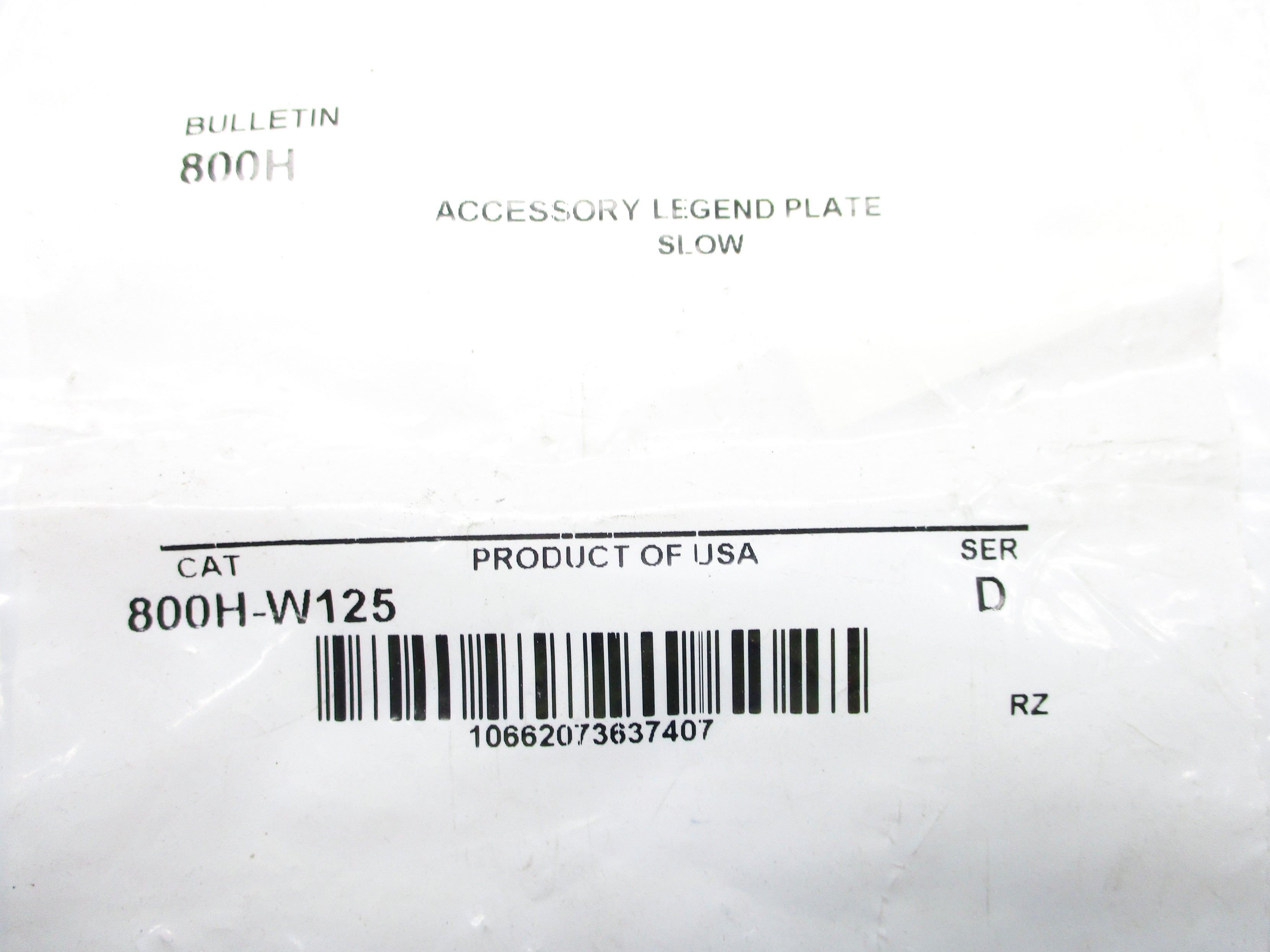 INDUSTRIAL SPARE PART 800H-W125 SER. D NSMP