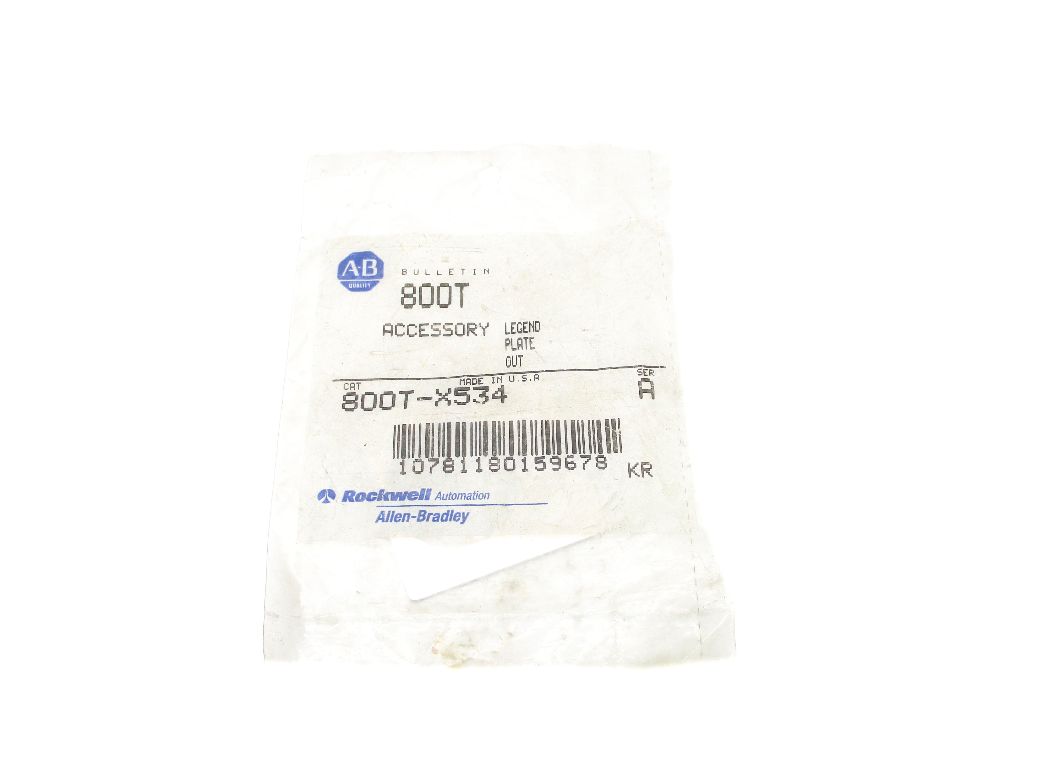 INDUSTRIAL SPARE PART 800T-X534 SER. A NSMP