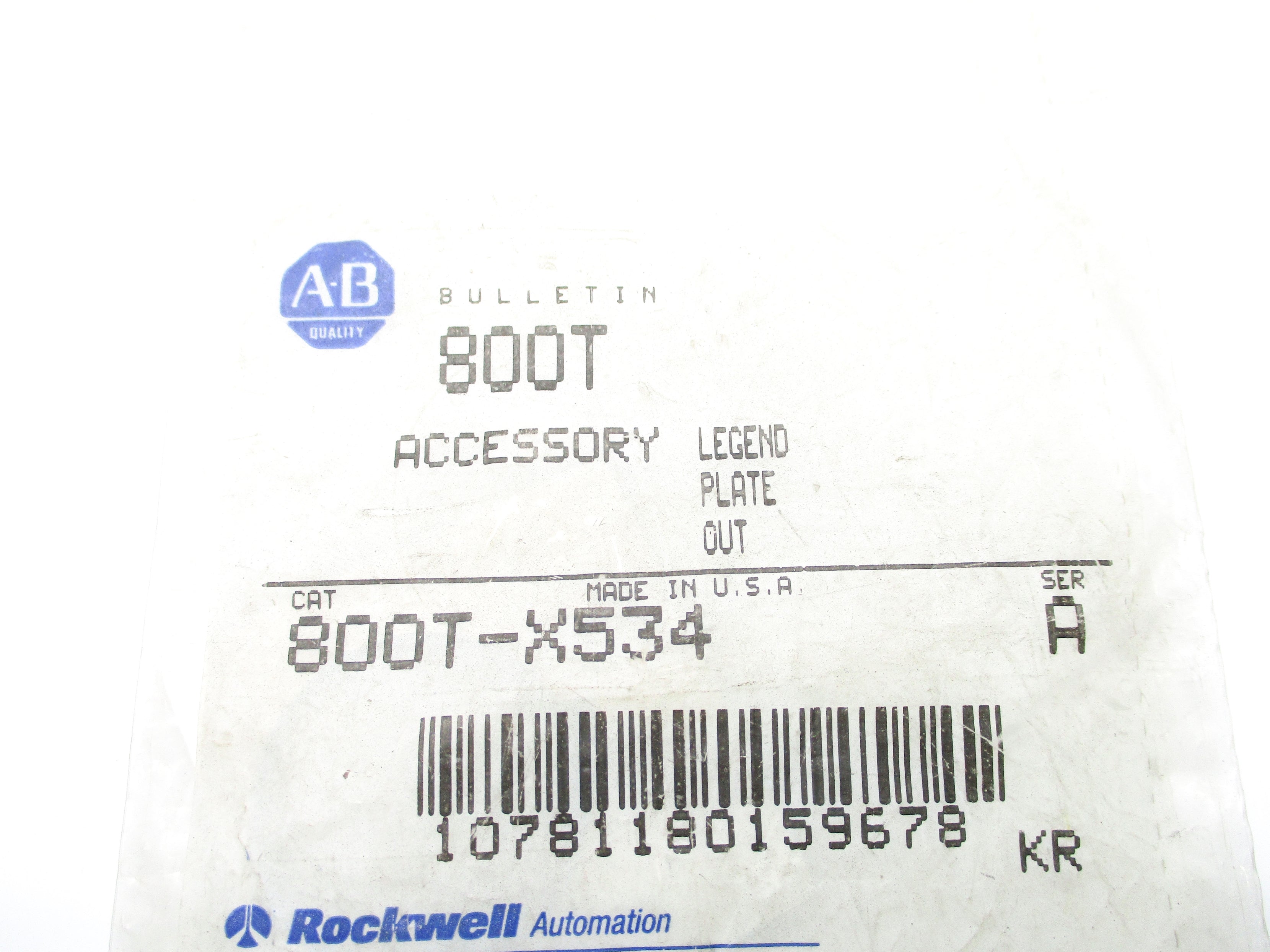 INDUSTRIAL SPARE PART 800T-X534 SER. A NSMP