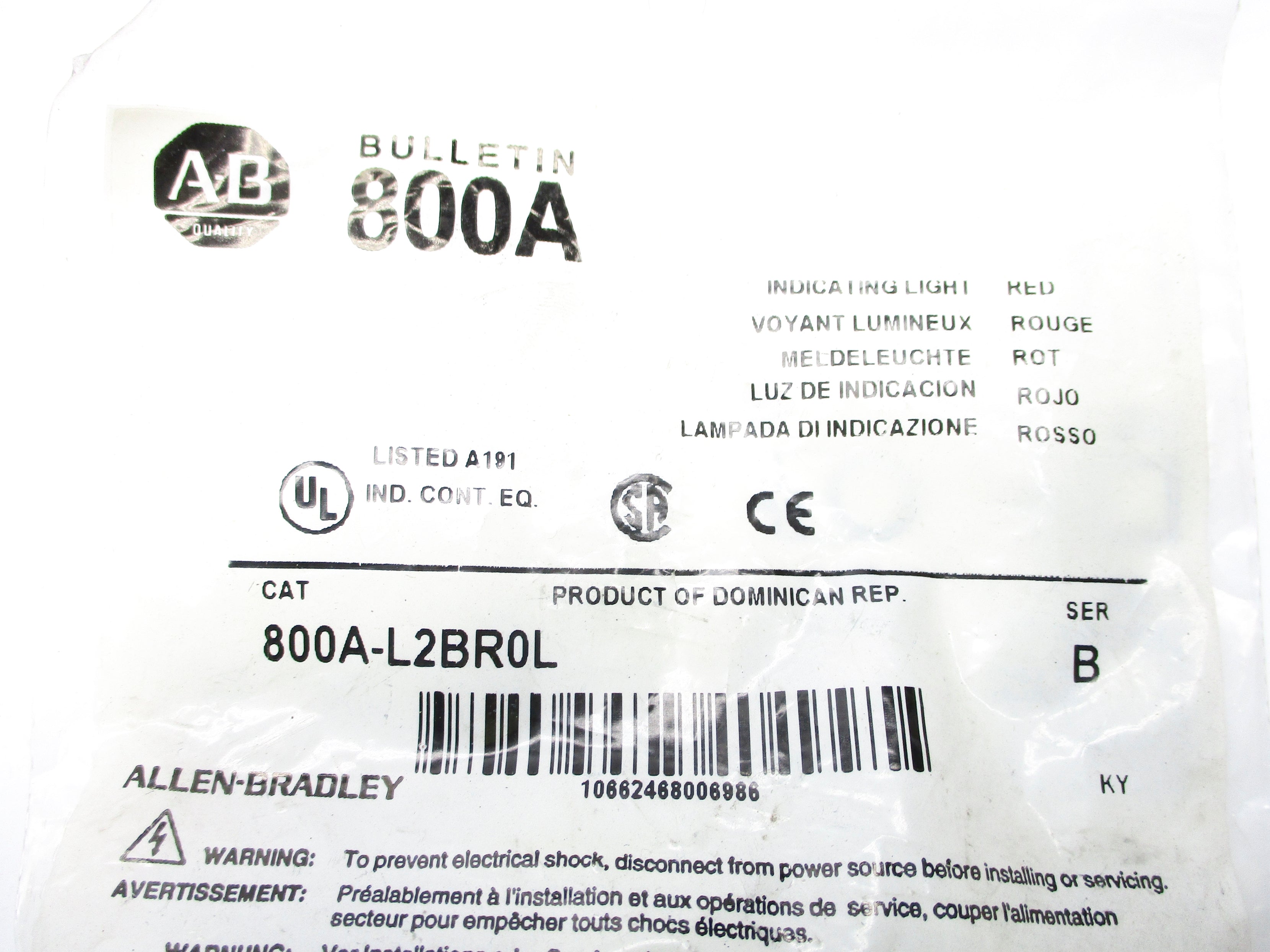 INDUSTRIAL SPARE PART 800A-L2BR0L SER. B NSMP