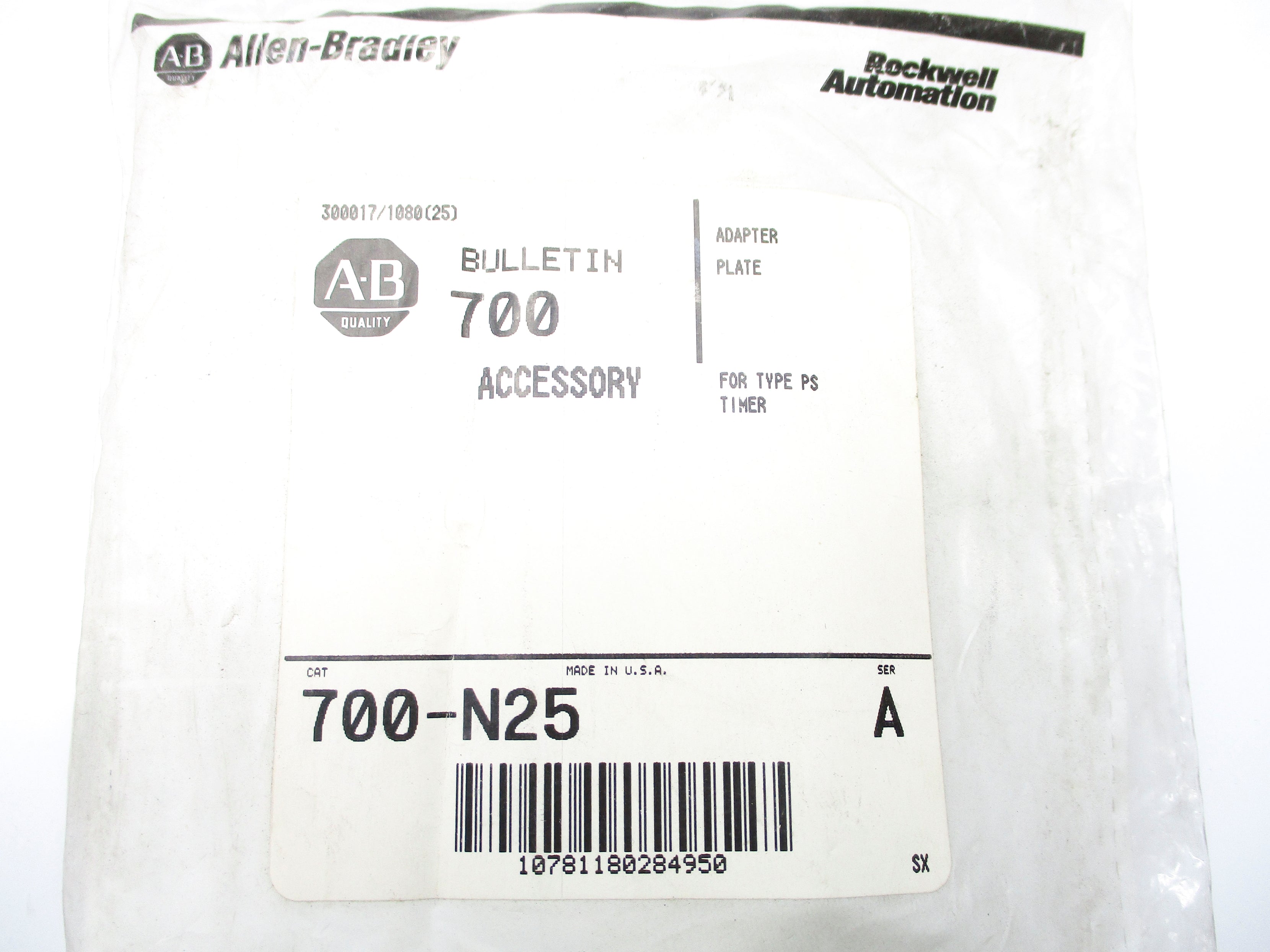 INDUSTRIAL SPARE PART 700-N25 SER. A NSMP