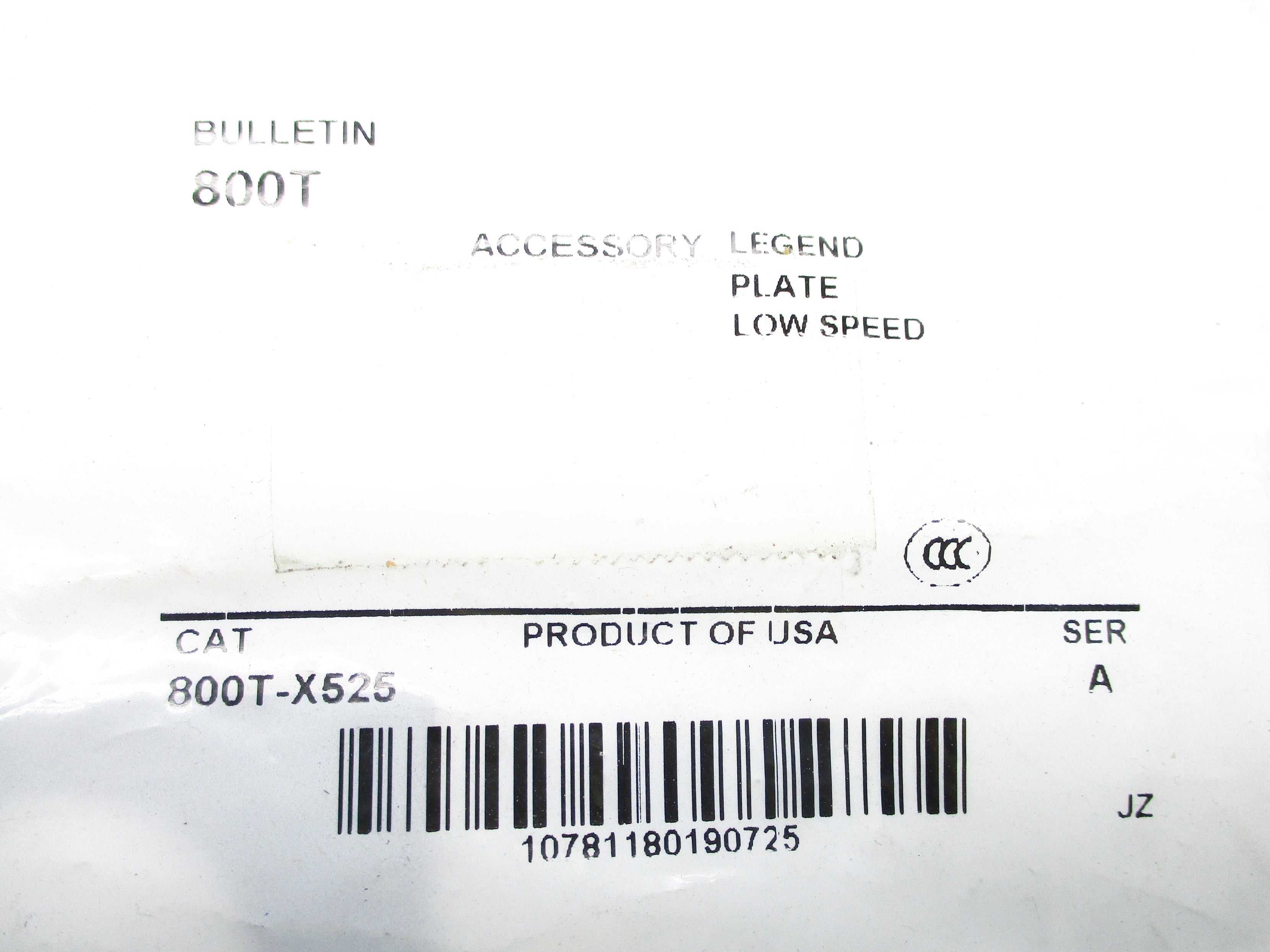 INDUSTRIAL SPARE PART 800T-X525 SER. A NSMP