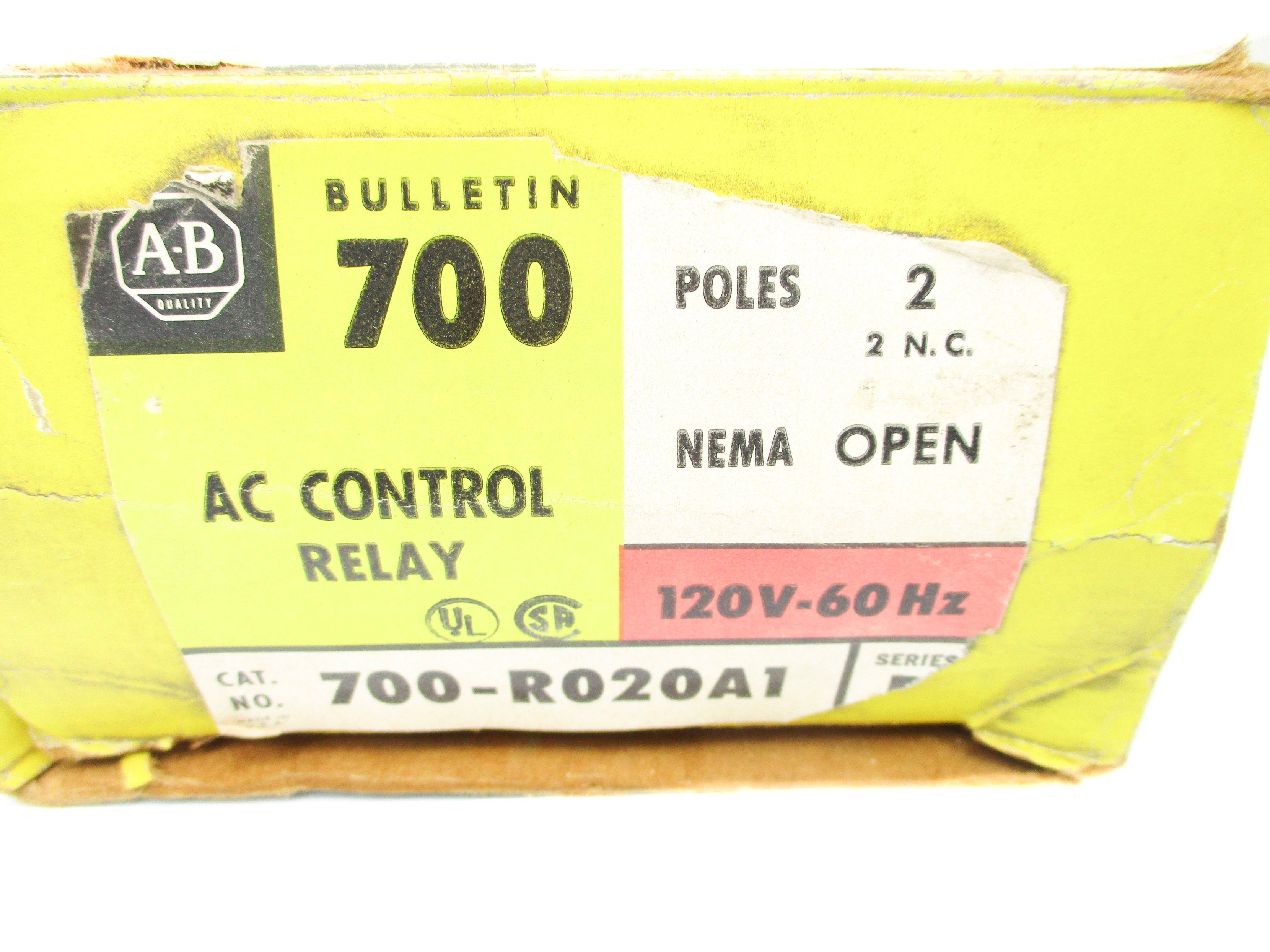 INDUSTRIAL SPARE PART 700-R020A1 SER. B 120V (BK/YL) NSMP