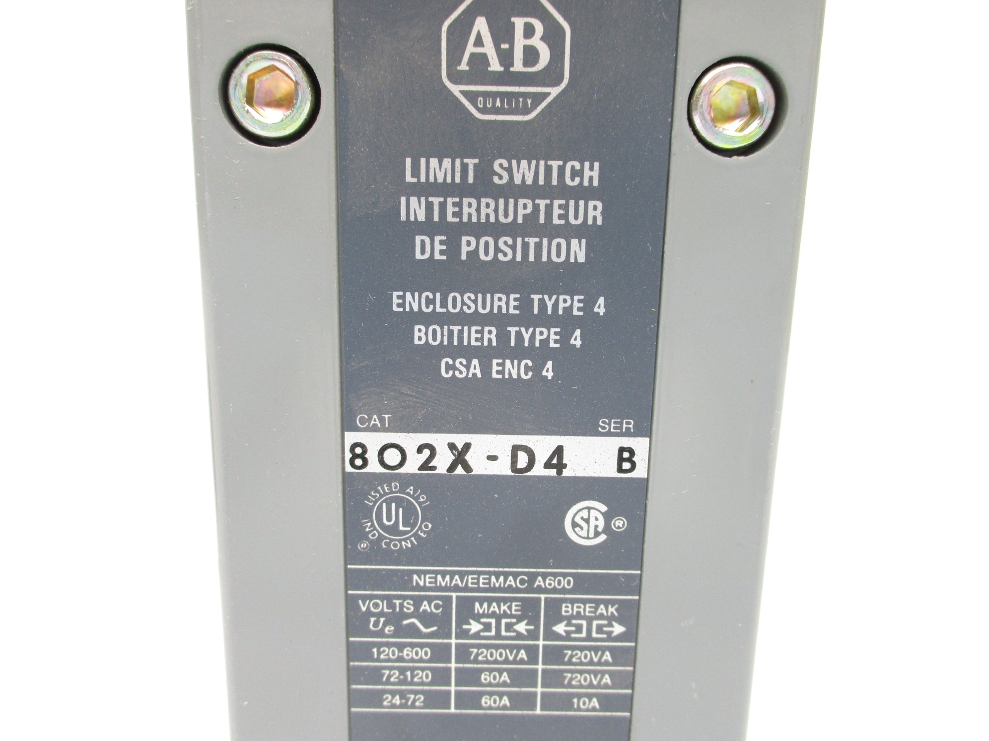 INDUSTRIAL SPARE PART 802X-D4 SER. B NSNP