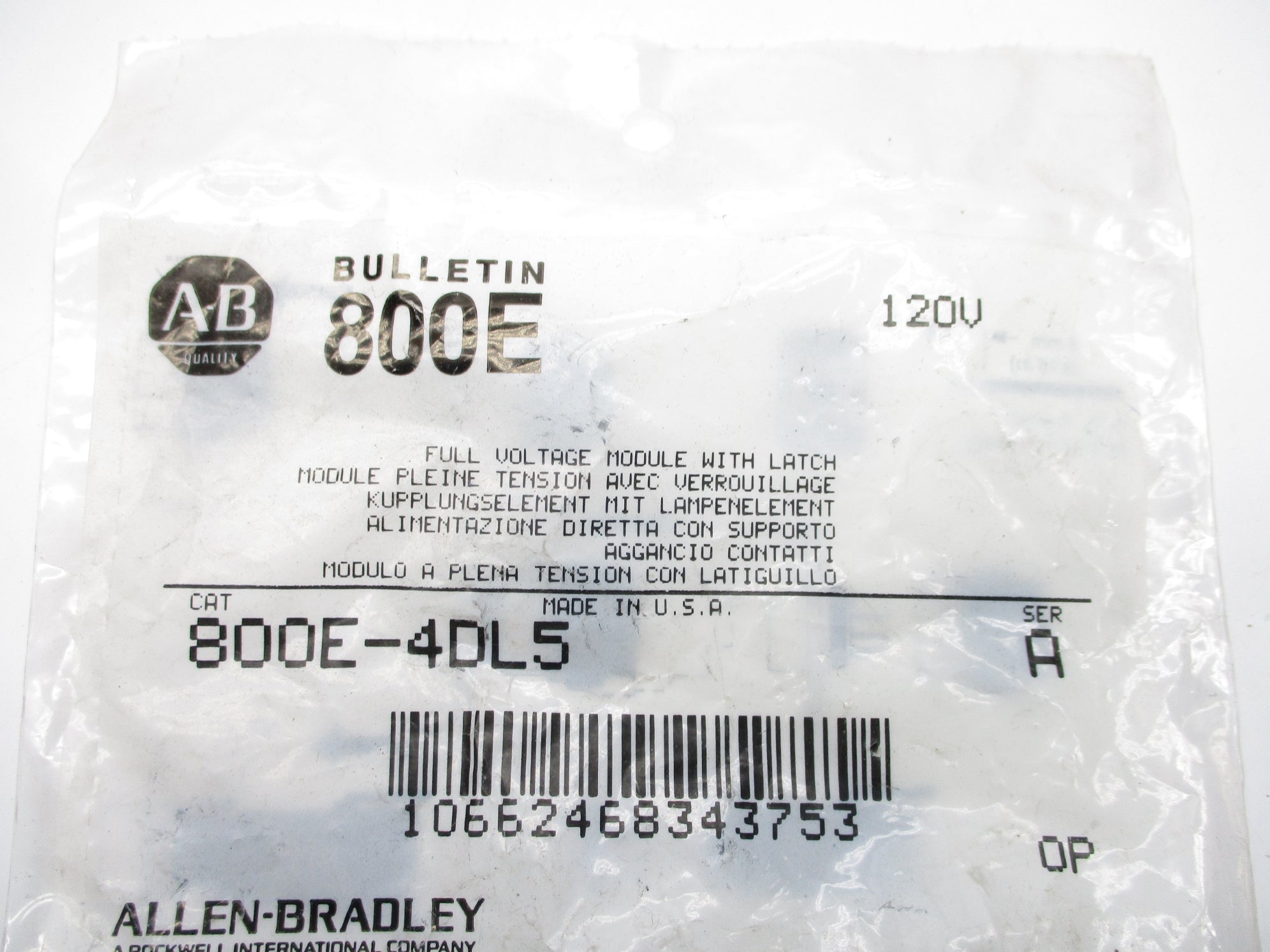 INDUSTRIAL SPARE PART 800E-4DL5 SER. A NSMP