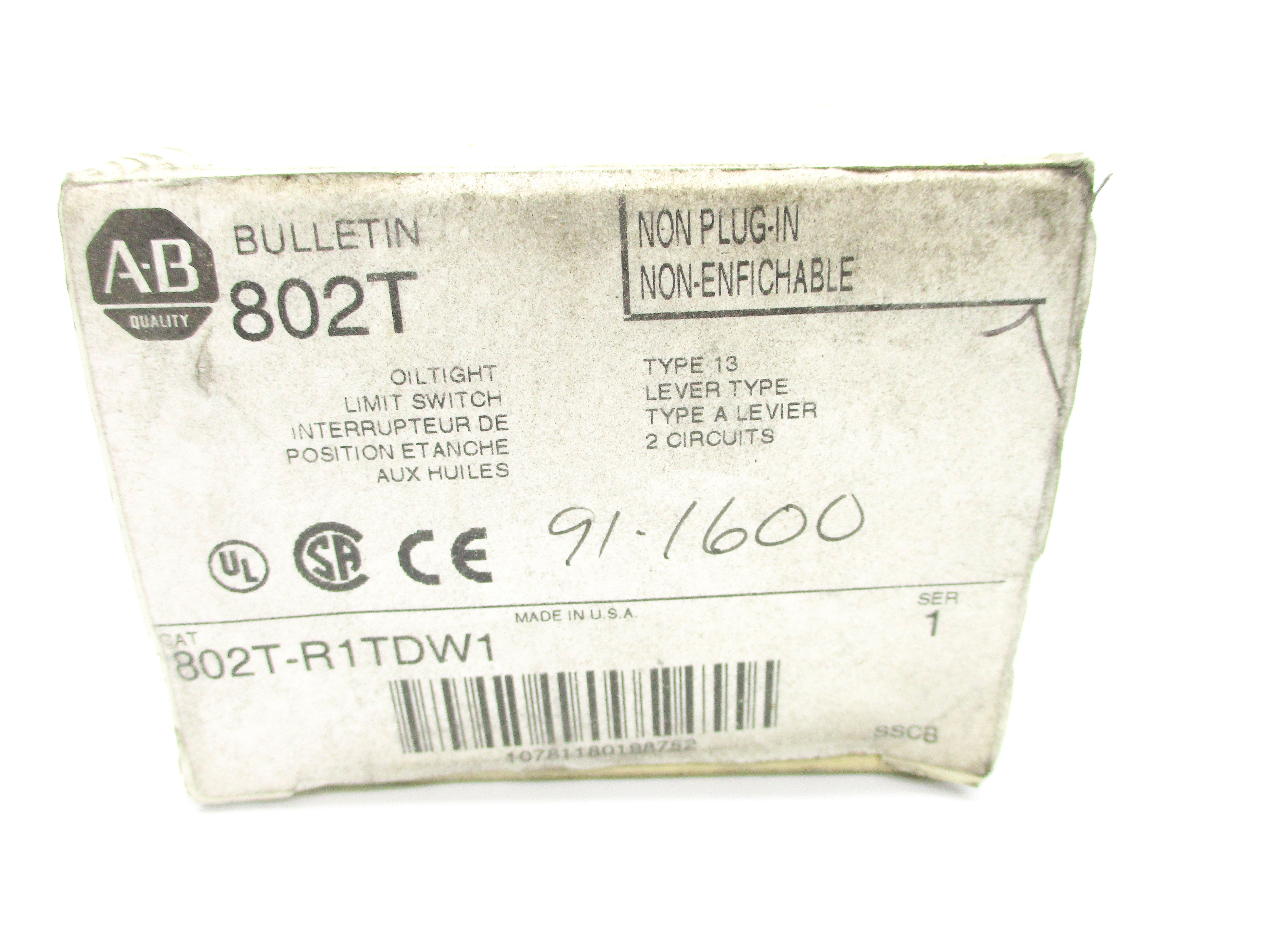 INDUSTRIAL SPARE PART 802T-R1TDW1 SER. 1 (WH) NSMP