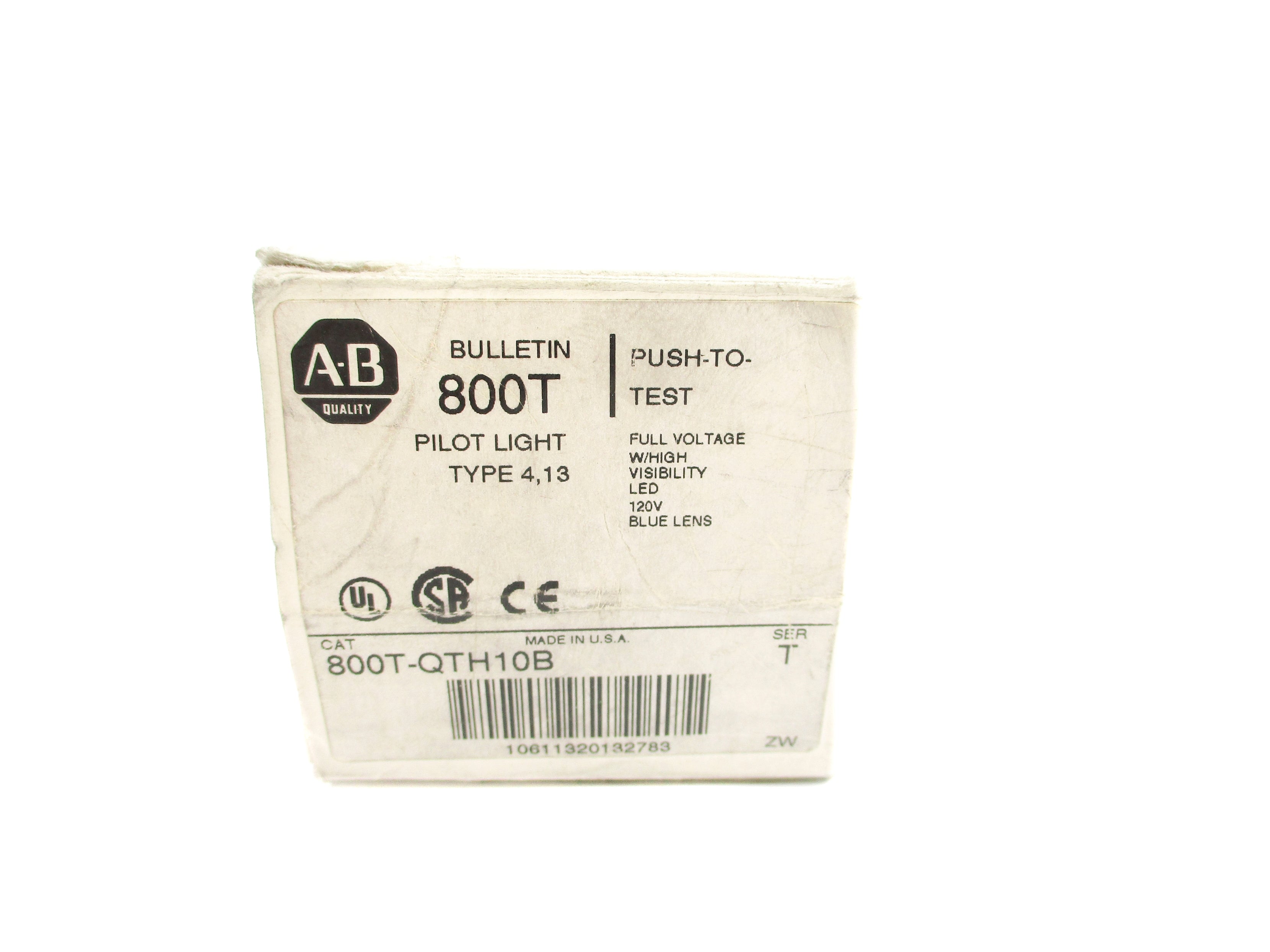 ALLEN BRADLEY 800T-QTH10B SER. T (WH) NSMP