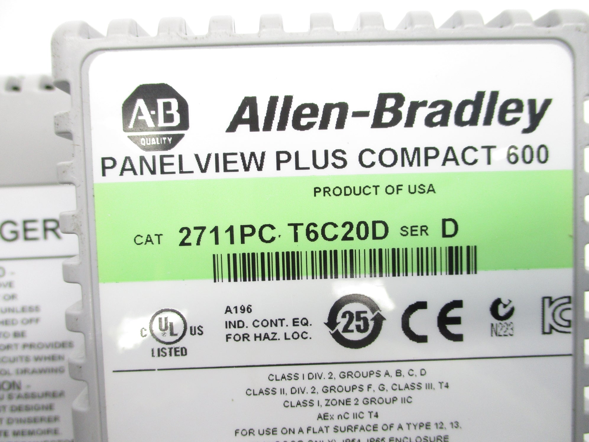 ALLEN BRADLEY 2711PC-T6C20D SER. D UNMP