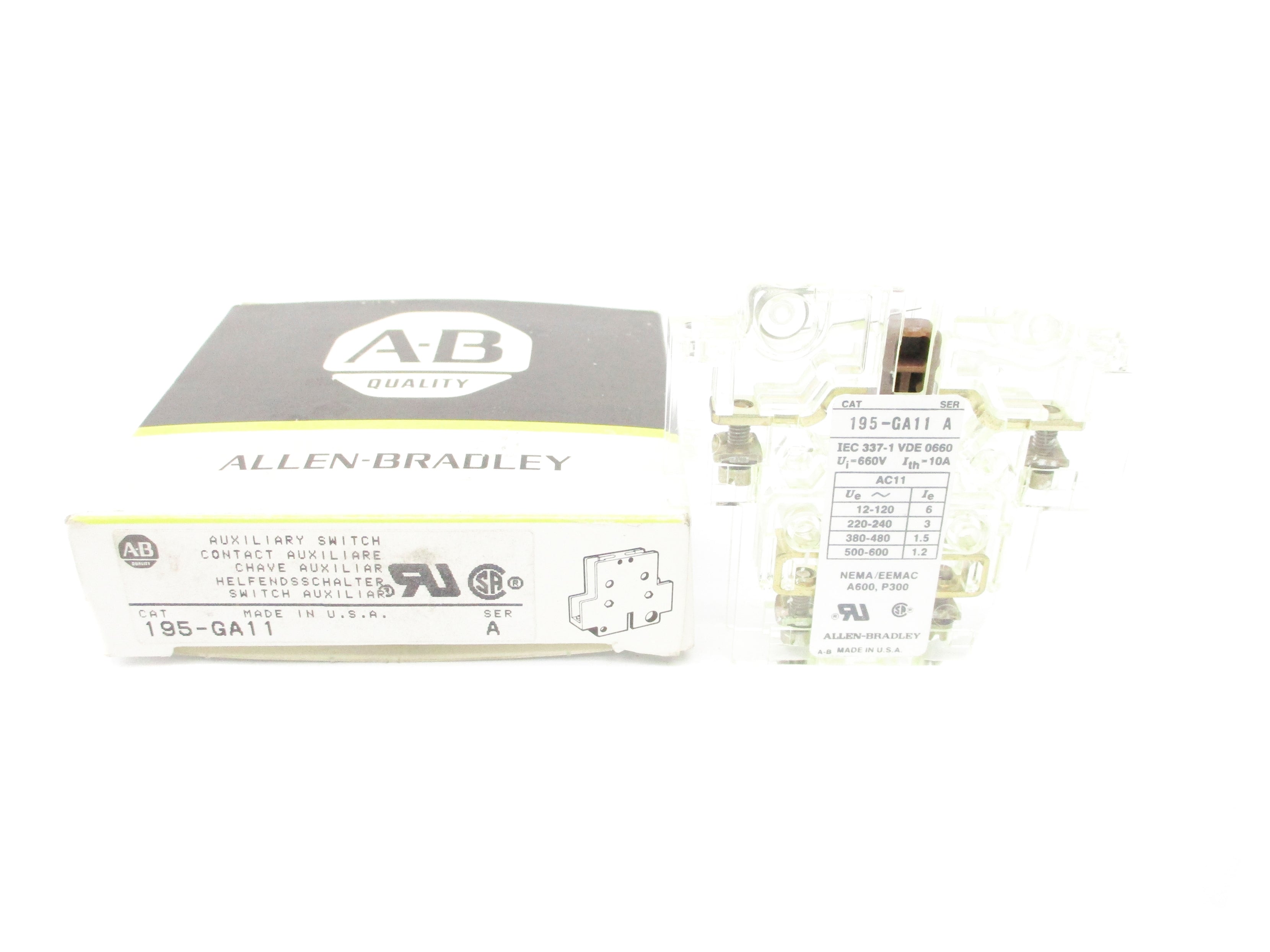 INDUSTRIAL SPARE PART 195-GA11 SER. A 600VAC 1.2A (BK/YL) NSMP