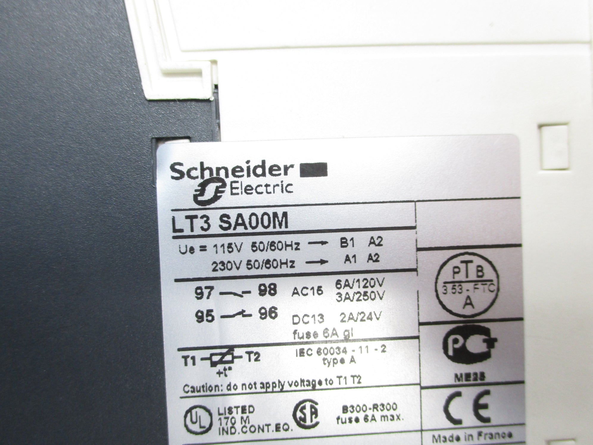 SCHNEIDER ELECTRIC LT3SA00M 115/230V NSNP