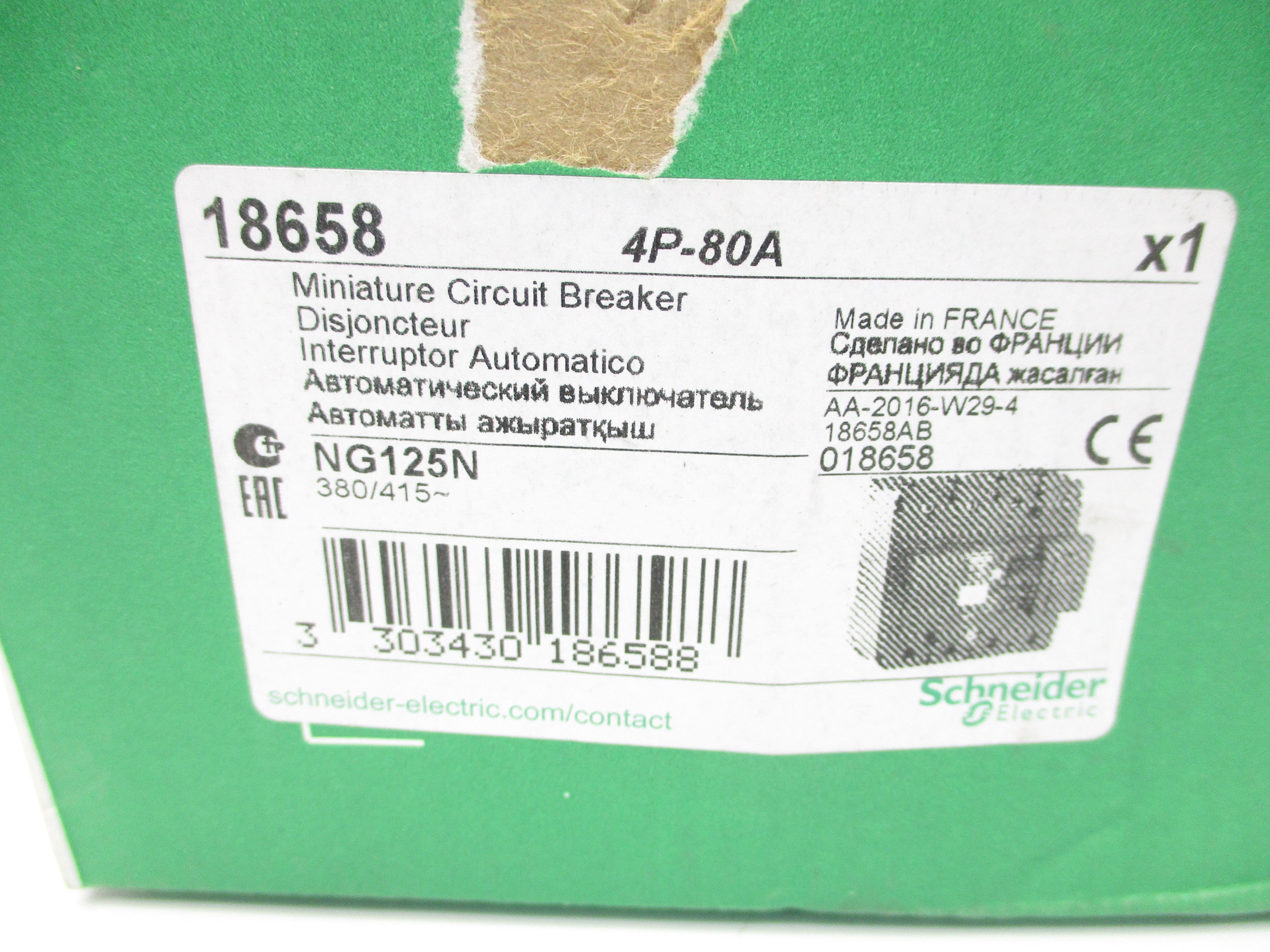 SCHNEIDER ELECTRIC 18658 80A 380/415V NSMP
