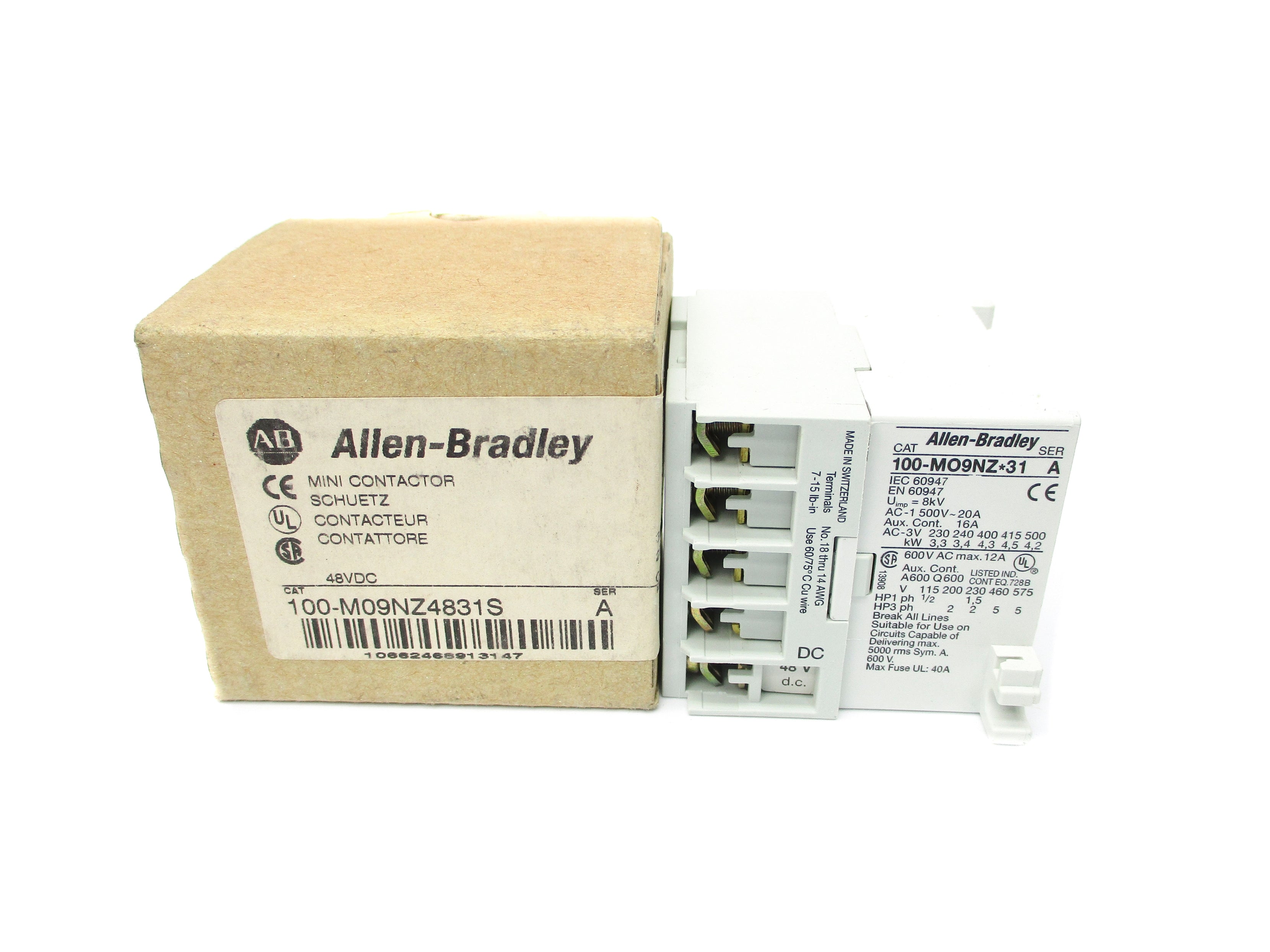 INDUSTRIAL SPARE PART 100-M09NZ4831S SER. A 48VDC (BR/WH) NSMP