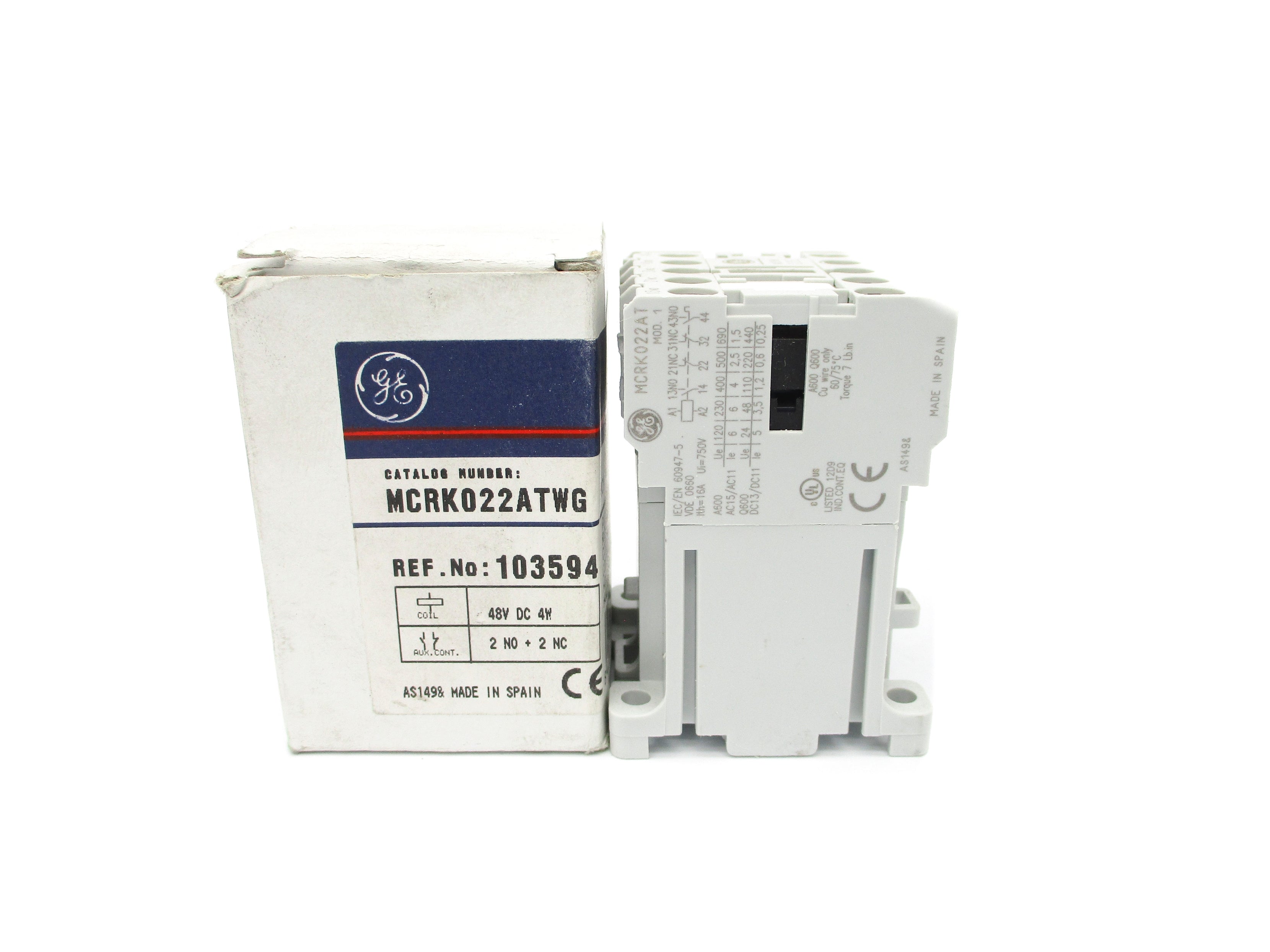 GENERAL ELECTRIC MCRK022ATWG 48VDC NSMP