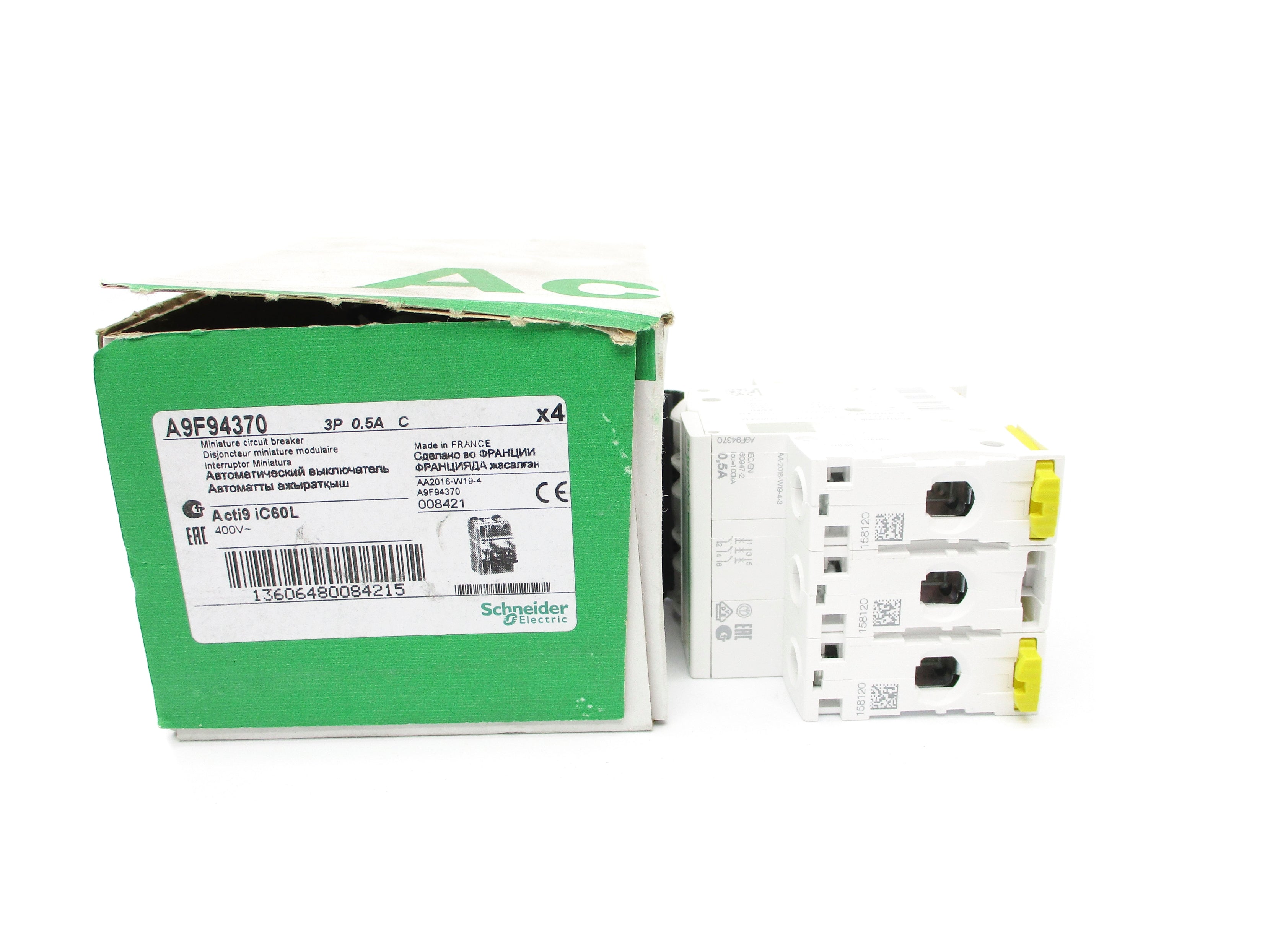 SCHNEIDER ELECTRIC A9F94370 0.5A 400V (PKG OF 4) NSMP