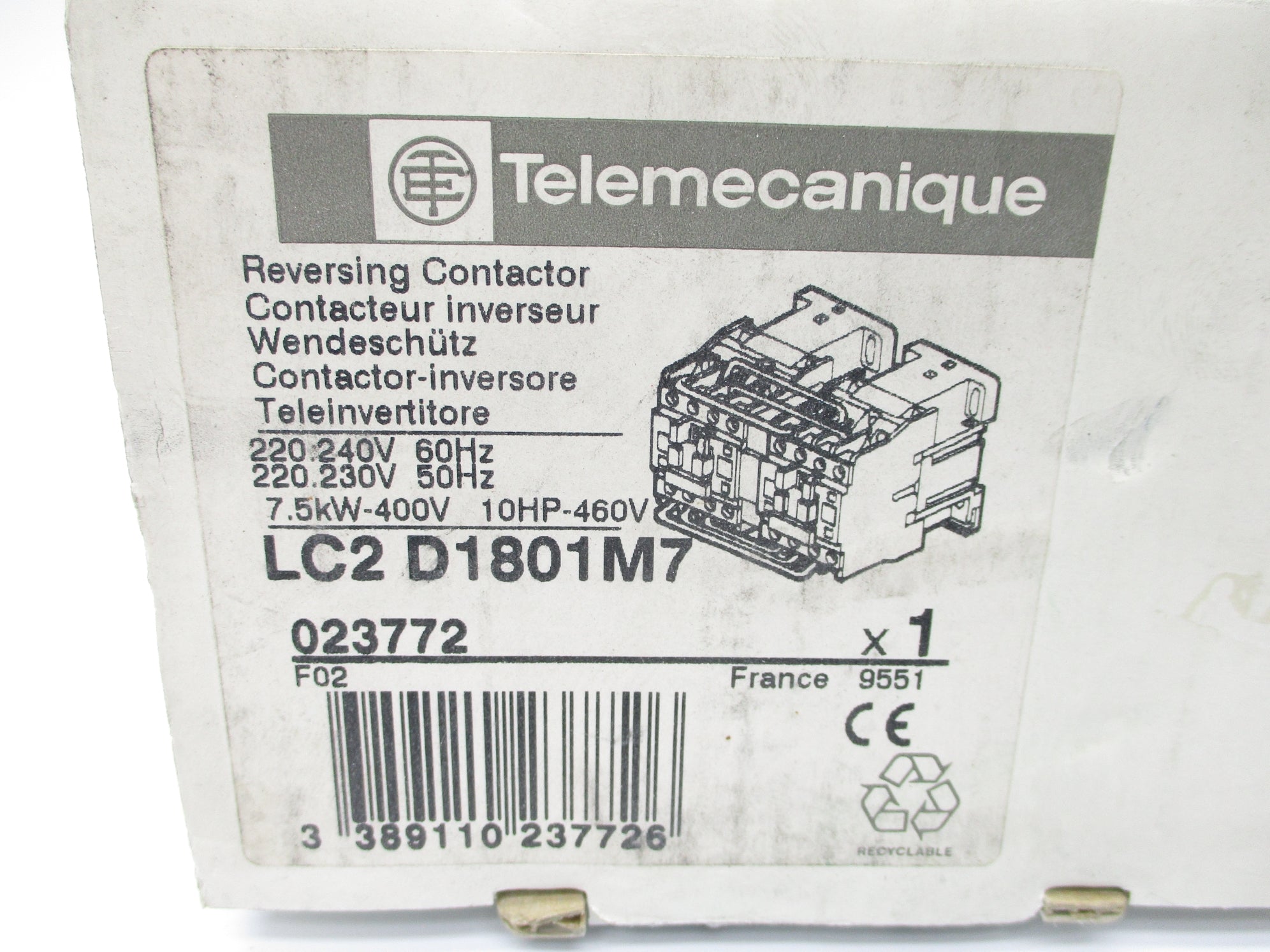 TELEMECANIQUE LC2D1801M7 220/240V NSMP