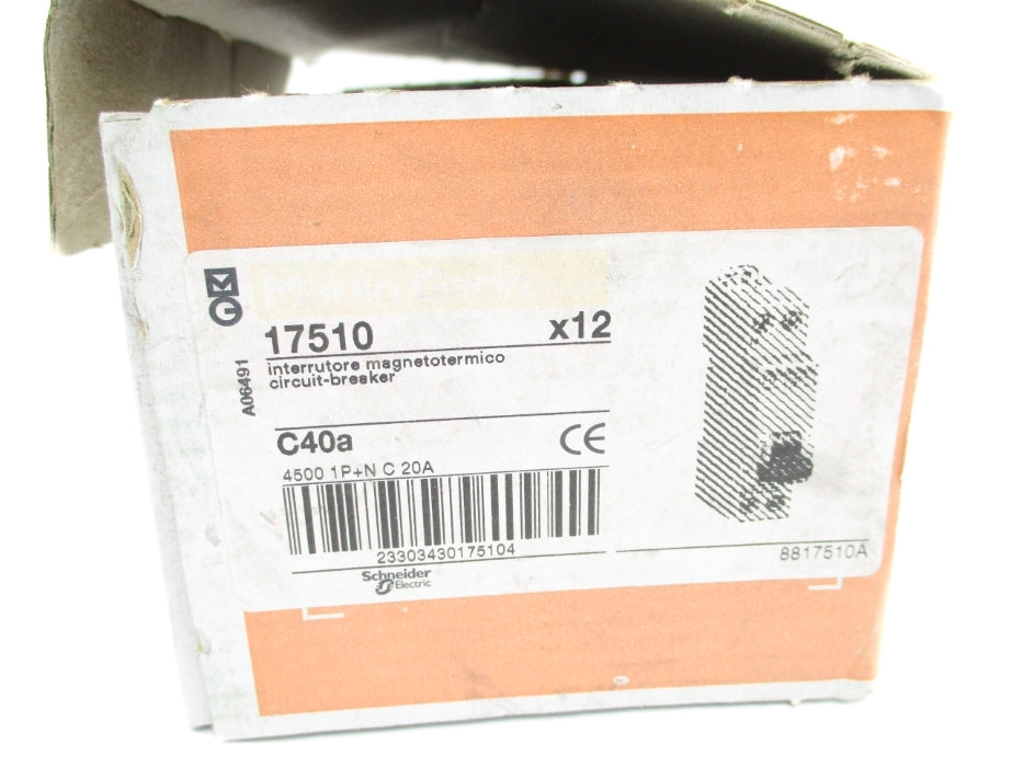 MERLIN GERIN 17510 40A 230V (PKG OF 12) NSMP