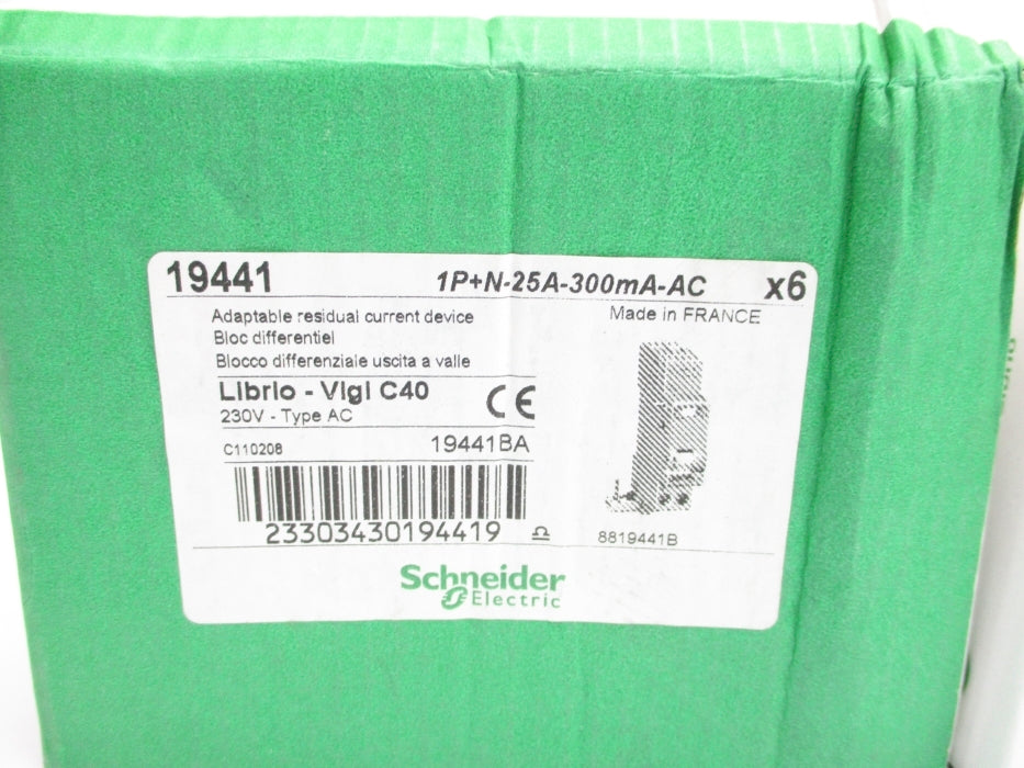 SCHNEIDER ELECTRIC 19441 (PKG OF 6) NSMP