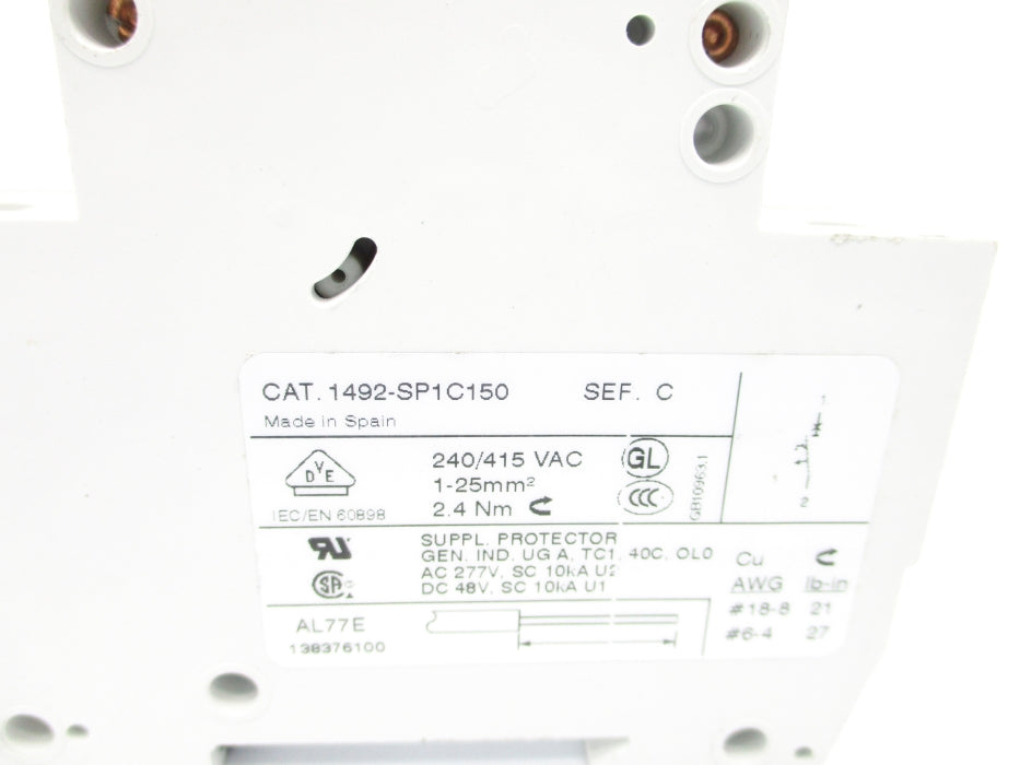 ALLEN BRADLEY 1492-SP1C150 SER. C 240/415VAC 15A NSNP