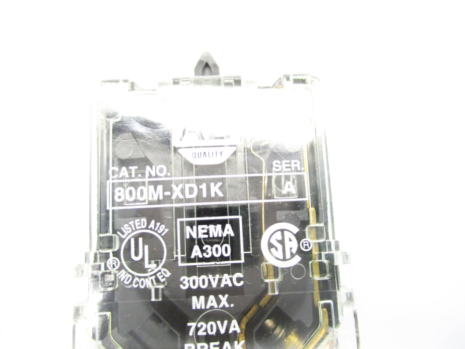 ALLEN BRADLEY 800M-XD1K SER. A 300VAC NSNP