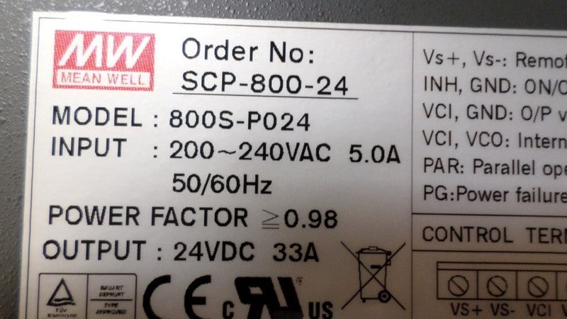 MEAN WELL 800S-P024 POWER SUPPLY NSMP