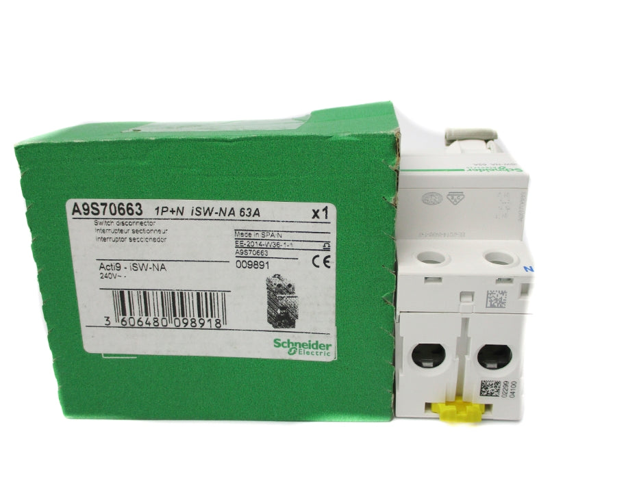 SCHNEIDER ELECTRIC A9S70663 63A 240V NSMP