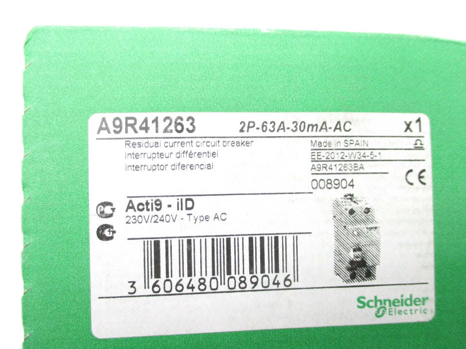 SCHNEIDER ELECTRIC A9R41263 63A 230/240V NSMP