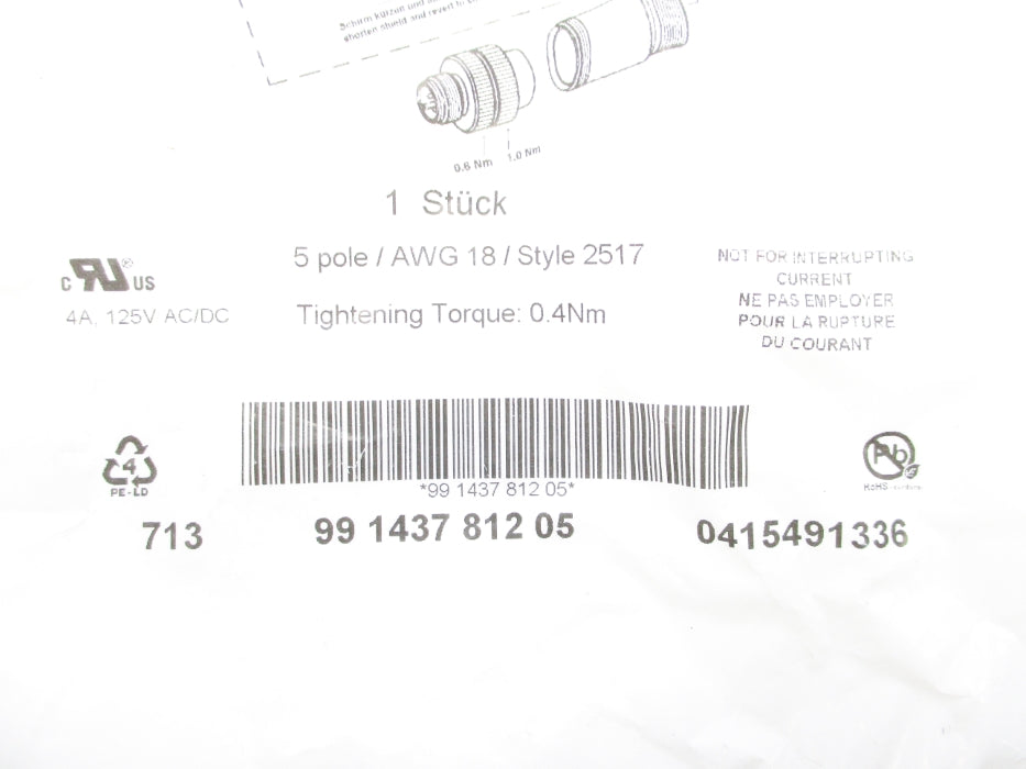 BINDER 71399143781205 125VAC/DC 4A NSMP