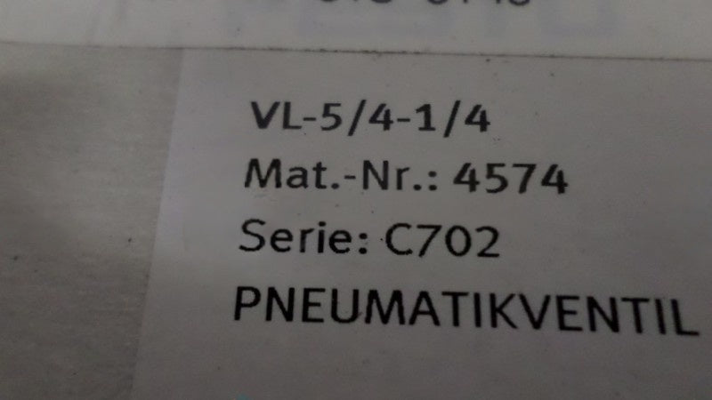 FESTO VL-5/4-1/4 PNEUMATIC VALVE  NSMP