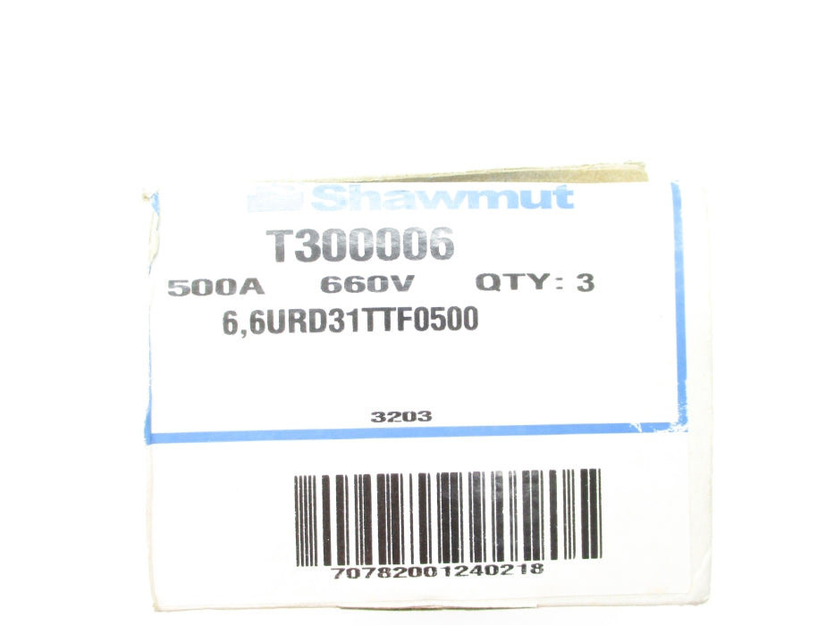 FERRAZ SHAWMUT T300006 500A 600V (PKG OF 3) NSMP