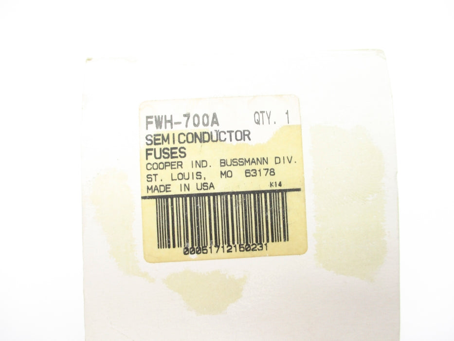 BUSSMANN FWH-700A 500VAC/DC 700A (WHITE) NSMP