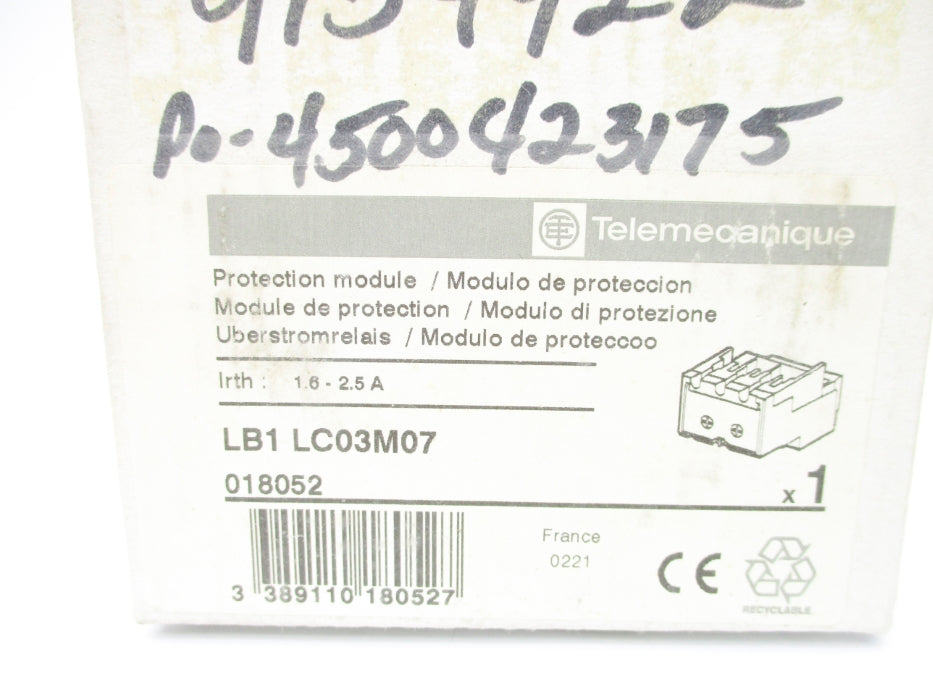 TELEMECANIQUE LB1LC03M07 690VAC 1.6-2.5A NSMP