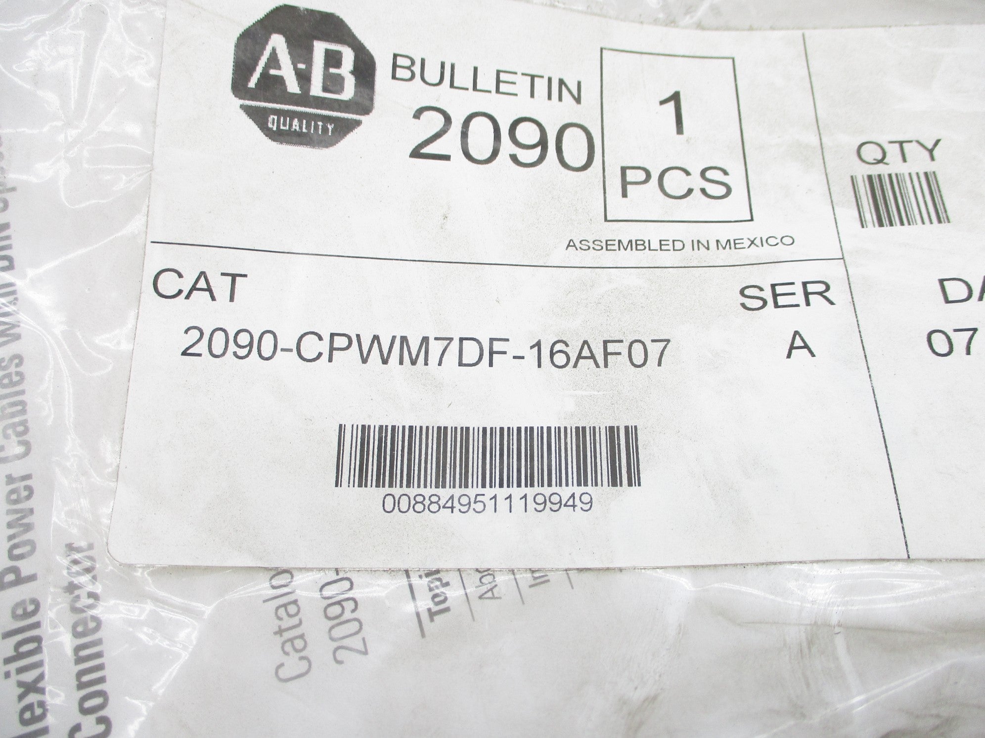 ALLEN BRADLEY 2090-CPWM7DF-16AF07 SER. A NSMP