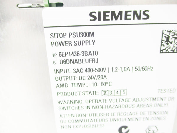 SIEMENS 6EP1436-3BA10 400-500V 1.2-1.0A NSNP