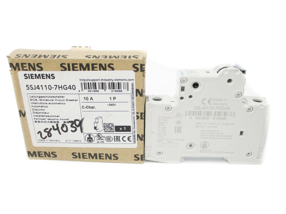 SIEMENS 5SJ4110-7HG40 240V 10A NSMP