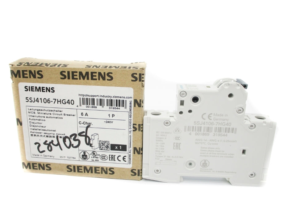 SIEMENS 5SJ4106-7HG40 240V 6A NSMP