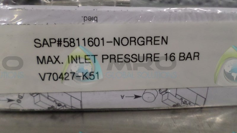 NORGREN V70427-K51 INLET PRESSURE BAR NSNP