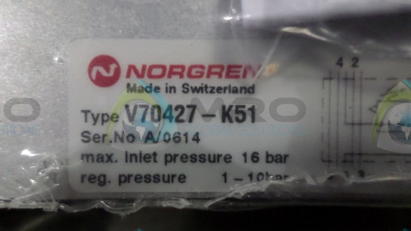 NORGREN V70427-K51 INLET PRESSURE BAR NSNP