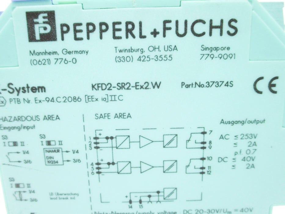 PEPPERL+FUCHS KFD2-SR2-EX2.W 37374S NSNP