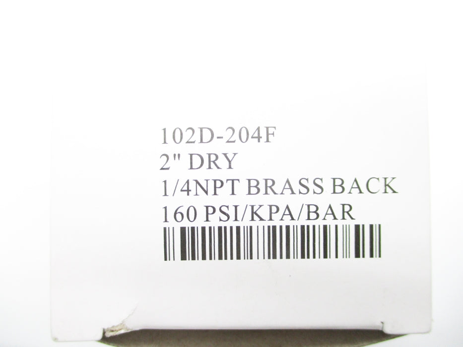 GAUGE 102D-204F 160PSI NSMP