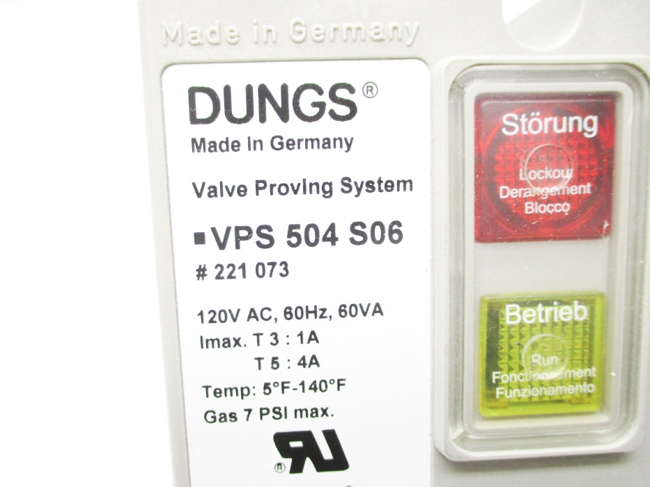 DUNGS VPS504S06 221073 120V 4A 7PSI NSNP