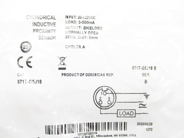 ALLEN BRADLEY 871T-G5J18 SER. B 20-132VAC NSMP