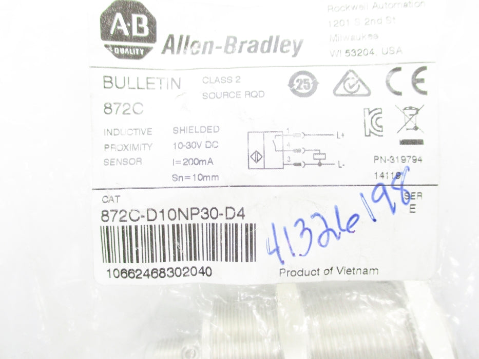 INDUSTRIAL SPARE PART 872C-D10NP30-D4 SER. E NSMP