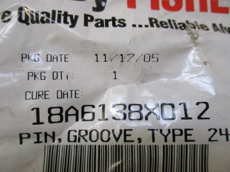 FISHER 18A6138X012 GROOVE PIN  NSMP