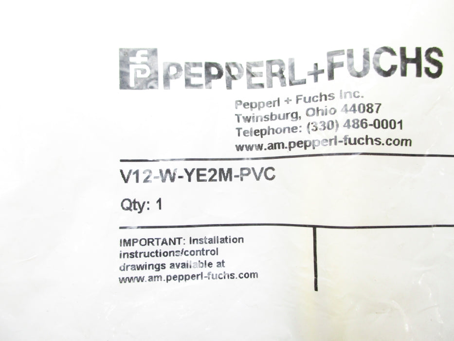 PEPPERL+FUCHS V12-W-YE2M-PVC 908960 NSMP