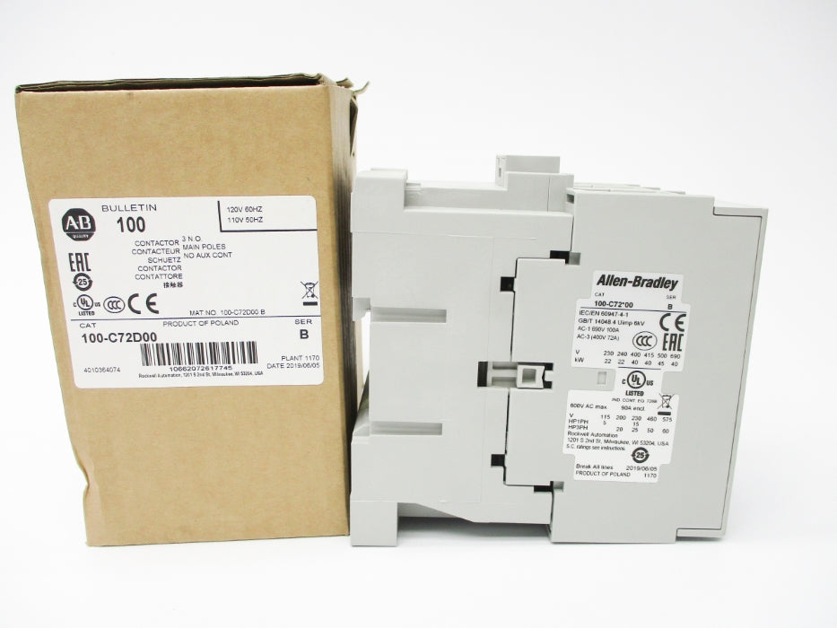 INDUSTRIAL SPARE PART 100-C72D00 SER. B 110/120V (BR/WH) NSMP