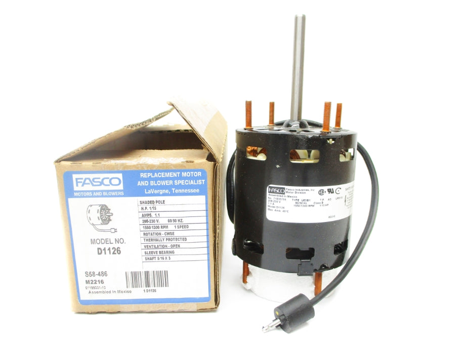 FASCO D1126 208-230V 1.1A NSMP