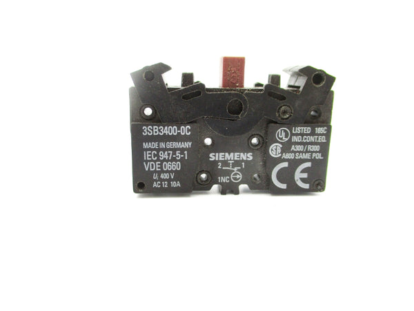 SIEMENS 3SB3400-0C 400VAC 10A NSNP