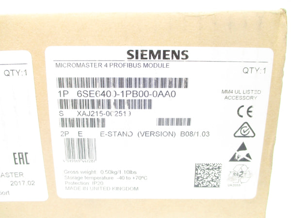 SIEMENS 6SE6400-1PB00-0AA0 NSMP