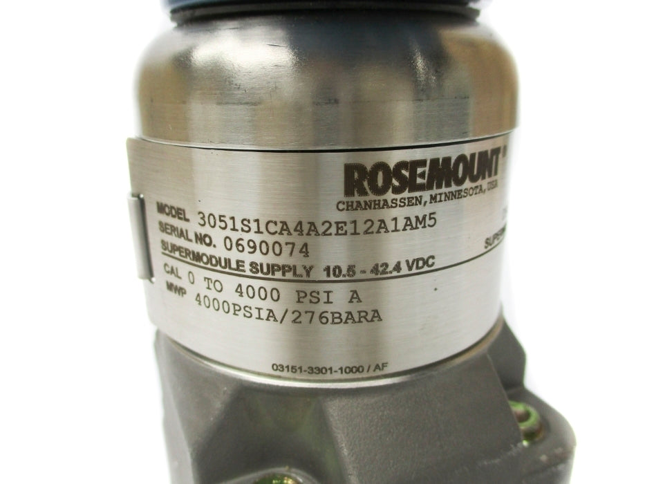 ROSEMOUNT 3051S1CA4A2E12A1AM5 4000PSI NSMP