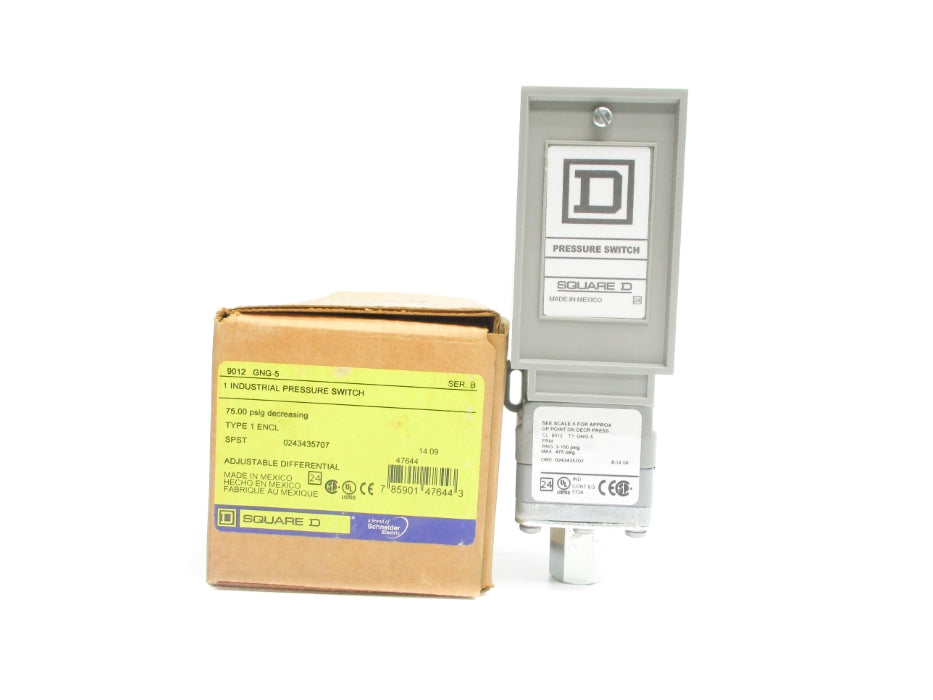 SQUARE D 9012GNG5 SER. B 75.0PSI NSMP